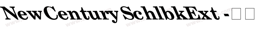NewCenturySchlbkExt 字体转换